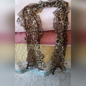 Silk scarf...leopard print 100% silk
